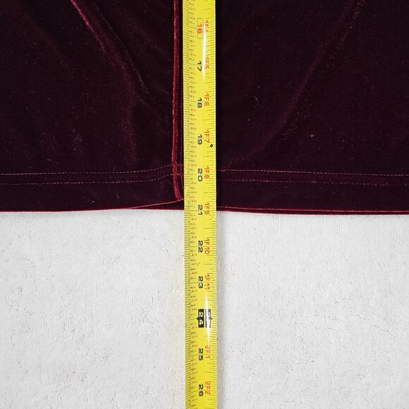 Vintage Y2k 90s Jordache Red Velvet Cropped Cardigan Shrug Medium Grunge Goth - Picture 6 of 6